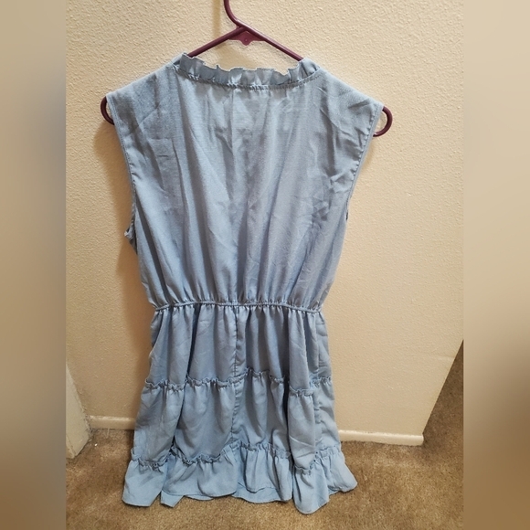 Solid Cupshe Light Blue Dress - Picture 3 of 7